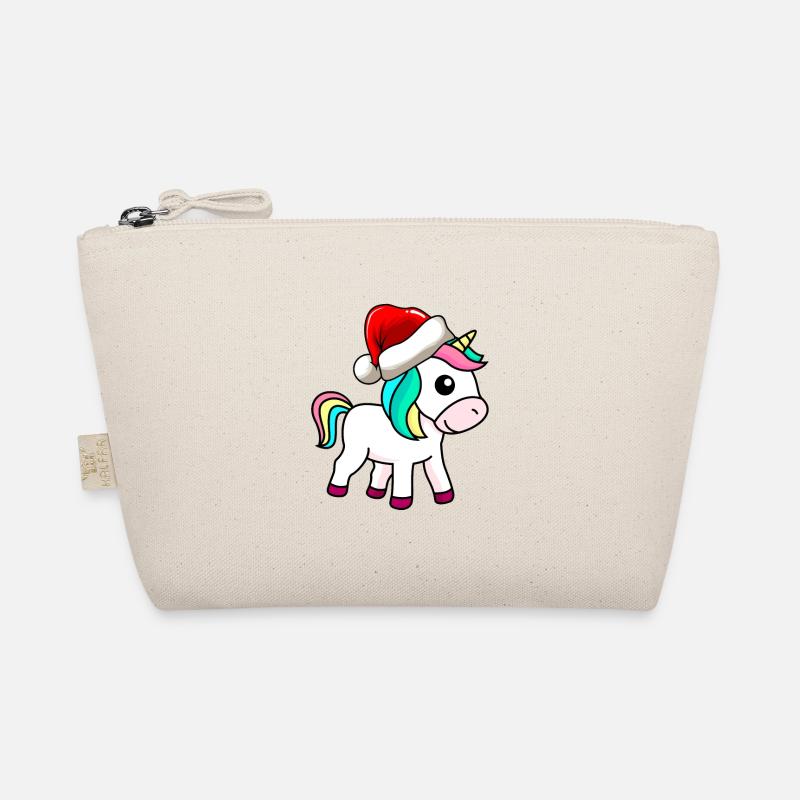 Einhorn Comic Weihnachten Bio-Täschchen