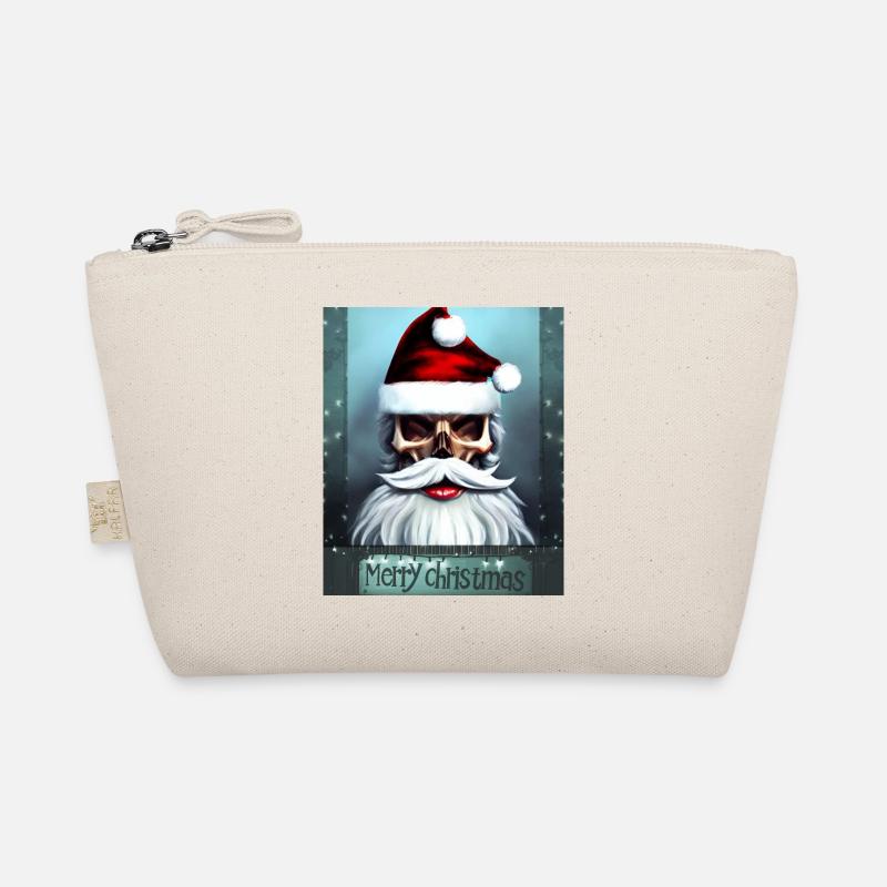 Joyeux Noël Crâne du Père Noël avec barbe Trousse biologique