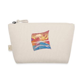The Great Kanagawa Wave Japanese - Organic Pouch - nature - Front