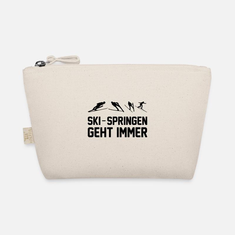 Ski Springen Geht Immer Winter Hobby Bio-Täschchen