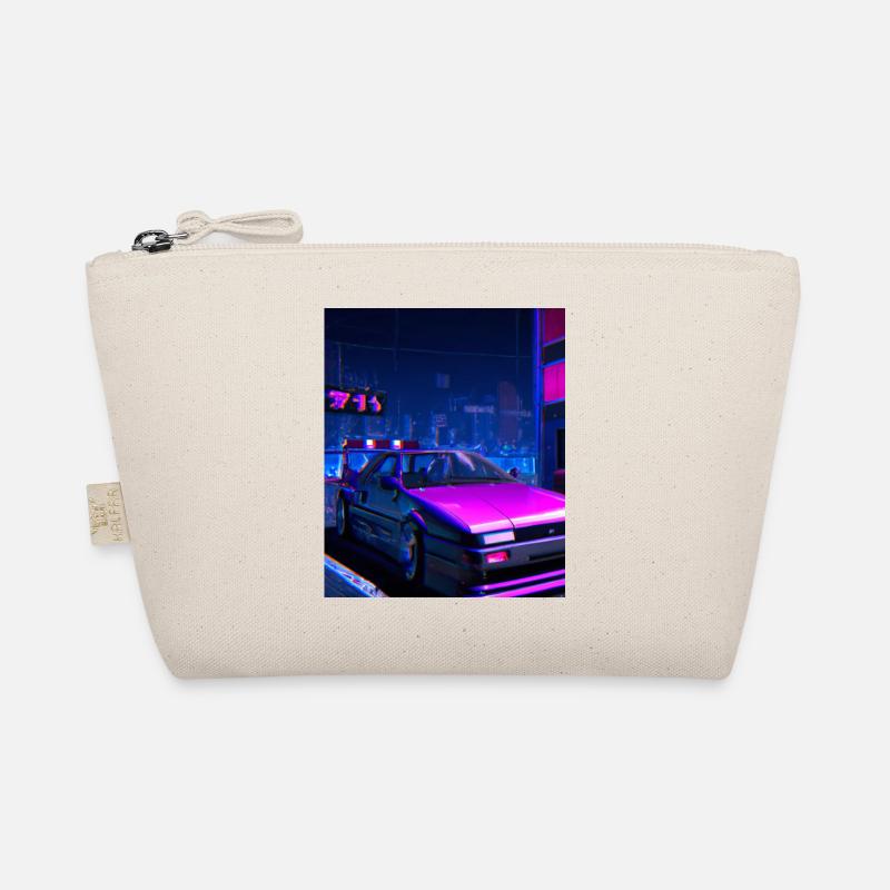 Vaporwave Aesthetic Synthwave Car Organic Pouch