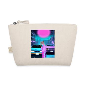 Vaporwave Aesthetic Synthwave Car Anime Girl - Organic Pouch - nature - Front