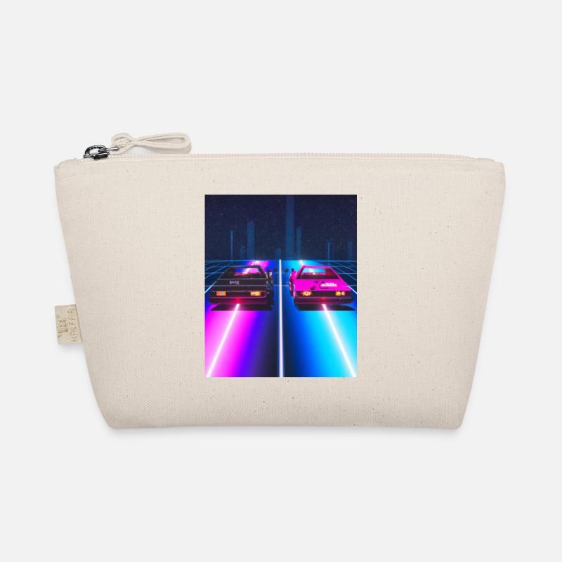 Vaporwave Aesthetic Synthwave Car Organic Pouch
