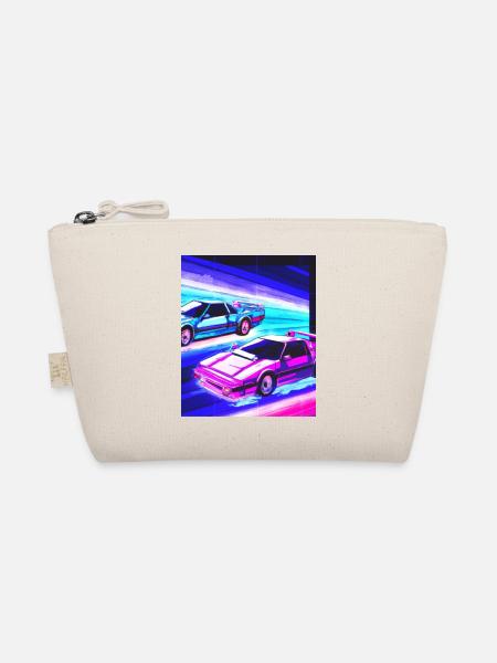 Vaporwave Aesthetic Synthwave Car - Bio-Täschchen - Natur