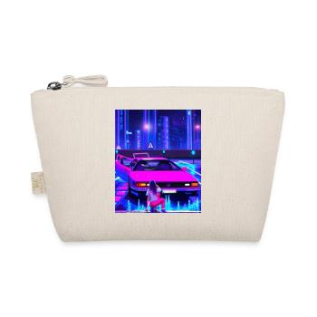 Vaporwave Aesthetic Synthwave Car Anime Girl - Organic Pouch - nature - Front