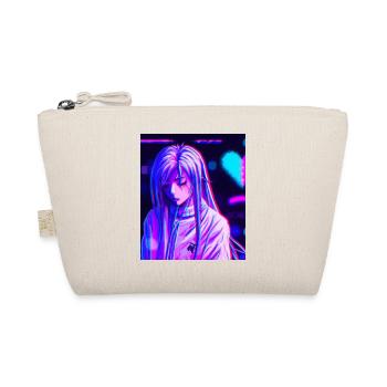 Pastel Aesthetic Sad Anime Girl - Organic Pouch - nature - Front