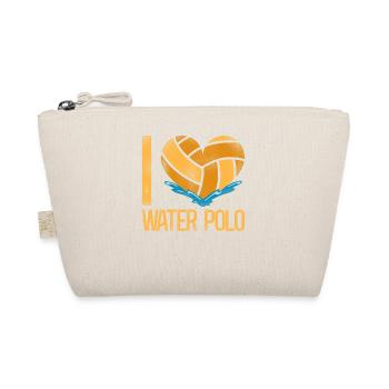 Water Polo Heart Vintage I Love - Bio-Täschchen - Natur - Vorne