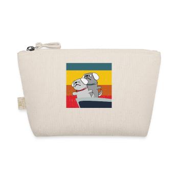 Cute Dog Pooch in Titanic Pose Puppies - Organic Pouch - nature - Front