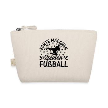 Fußball Spieler Mädchen - Echte Mädchen Spielen F - Bio-Täschchen - Natur - Vorne