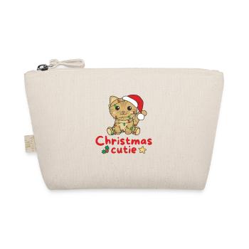 Katze Weihnachten Katzen Christmas Cutie - Bio-Täschchen - Natur - Vorne