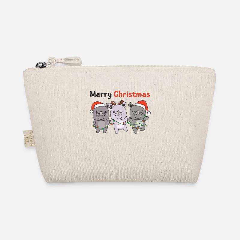 Rhino Joyeux Noël Animaux mignons Trousse biologique