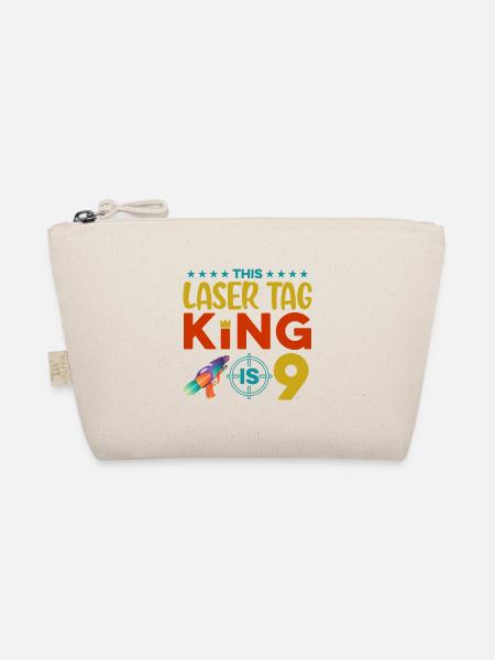 This Laser Tag King Is 9 Lasergame Lasertag Player - Bio-Täschchen - Natur - Vorne