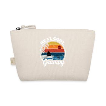 Retro Vintage Rollenstil cooler grampy Fischerlieb - Bio-Täschchen - Natur - Vorne