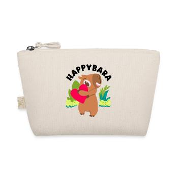 Capybara Rodent Happybara Funny Pun - Organic Pouch - nature - Front