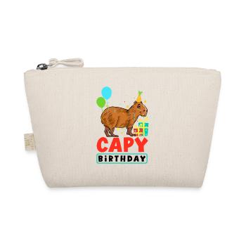 Capybara Rodent Capy Birthday Pun - Organic Pouch - nature - Front
