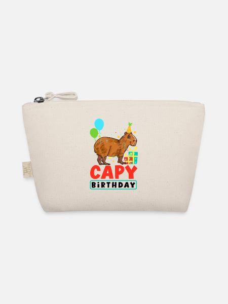 Capybara Nagetier Capy Geburtstag Wortspiel - Bio-Täschchen - Natur