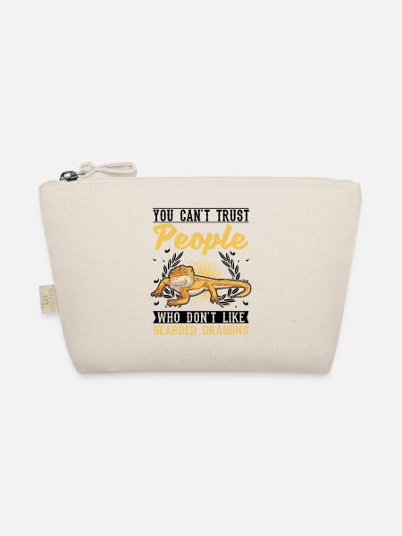 Bearded Dragon Gift Bearded Dragon Pogona - Organic Pouch - nature - Front