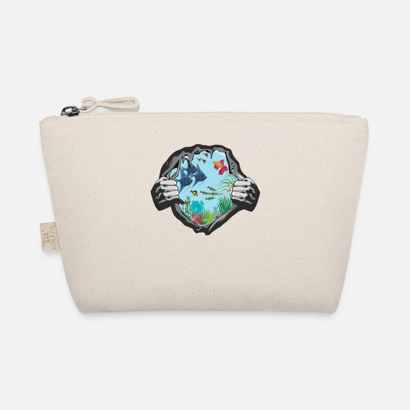 Aquaristik Geschenkidee Fisch Design Bio-Täschchen