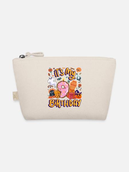 Es Ist Mein 9 Geburtstag Gebäck Donut Halloween - Bio-Täschchen - Natur