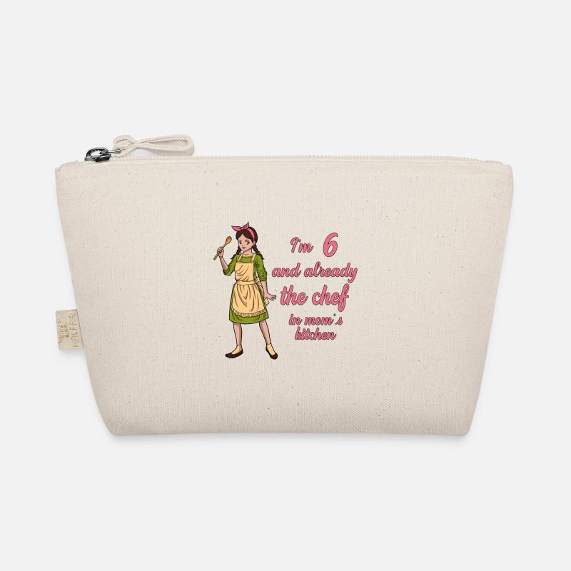 Ich bin 6 - Mädchen Koch Bio-Täschchen