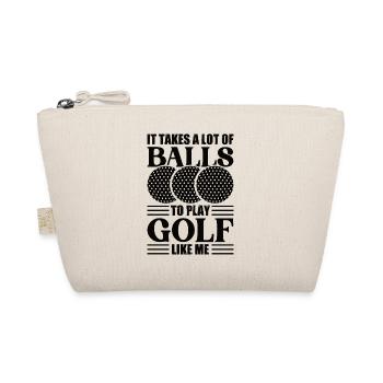 Golf Golfer Geschenk Hobby Verein Spruch - Bio-Täschchen - Natur - Vorne