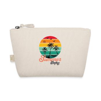 Retro Surfer Summer Design avec des palmiers - Trousse biologique - nature - Devant