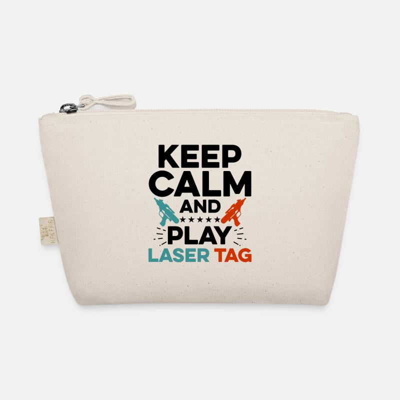 Keep Calm And Play Lasertag Lasertag Player Laserg Bio-Täschchen
