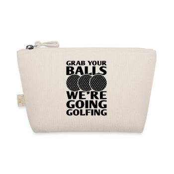 Golf Golfer Geschenk Hobby Verein Spruch - Bio-Täschchen - Natur - Vorne