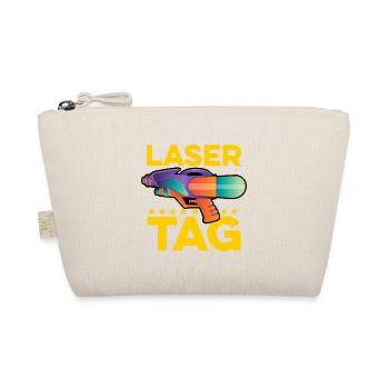 Retro Graphic Lasertag Player Lasertag Phaser Lase - Bio-Täschchen - Natur - Vorne
