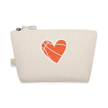 Basketball Heart Basketball Player Coach Fan Pair - Organic Pouch - nature - Front