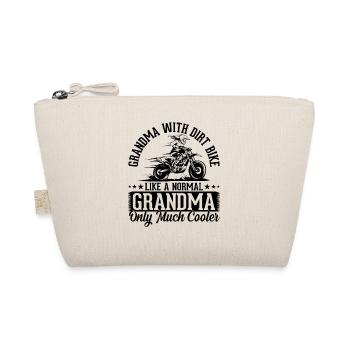 Motocross Grandma Enduro Biker Grandmother Dirt Bi - Organic Pouch - nature - Front