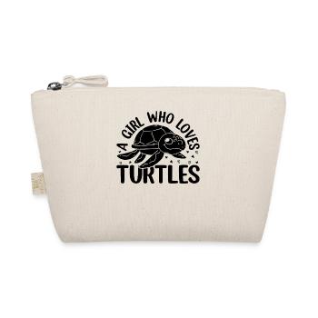 Sea Turtle Lover Girls - Une fille qui aime les tortues - Trousse biologique - nature - Devant