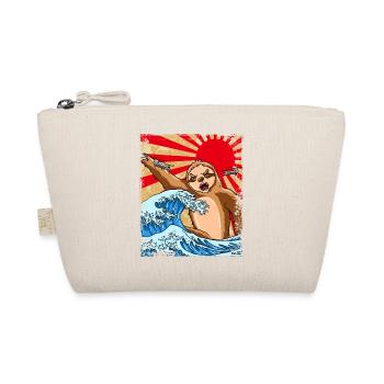 Slothzilla Japanese Sloth Japan Sunset - Organic Pouch - nature - Front