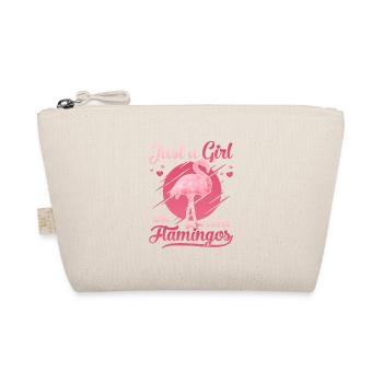 Just a girl we loves Flamingos - Organic Pouch - nature - Front