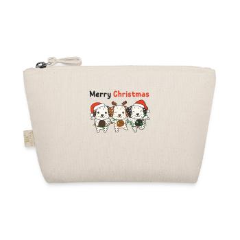 Dalmatians Merry Christmas Cute Dogs - Organic Pouch - nature - Front