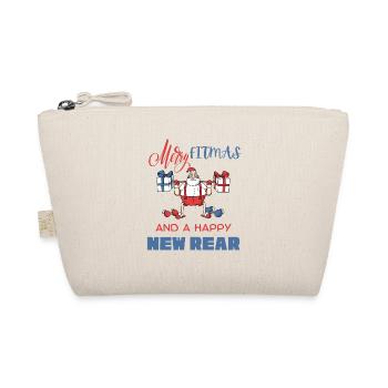 Merry Fitmas And Happy New Rear Funny Xmas Gym - Organic Pouch - nature - Front