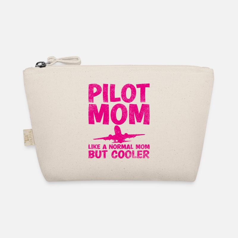 Pilot Mom Wie Eine Normale Mutter, Aber Cooler - Bio-Täschchen - Natur
