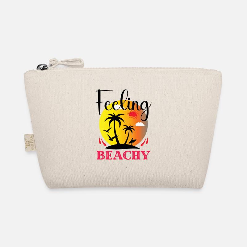 Beach feeling summer sun palm trees Organic Pouch
