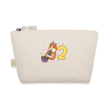With hamster - children's birthday 2 years - Organic Pouch - nature - Front
