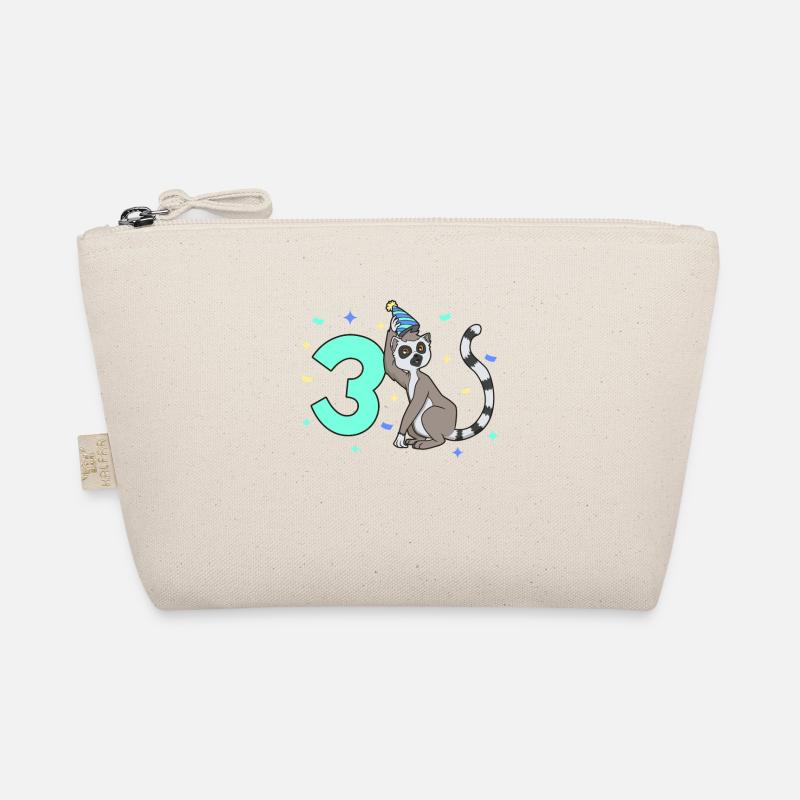 With Lemur - Children's birthday 3 years Organic Pouch