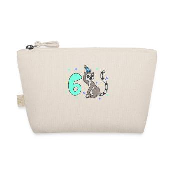 With Lemur - Children's birthday 6 years - Organic Pouch - nature - Front
