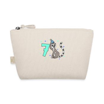 With Lemur - Children's birthday 7 years - Organic Pouch - nature - Front