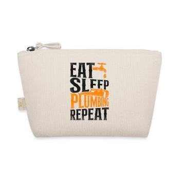 Plumbing Plumber Vintage Eat Sleep - Organic Pouch - nature - Front