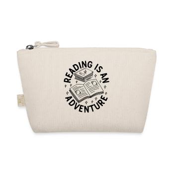 Reading Is An Adventure Book Lover Book Quote Read - Organic Pouch - nature - Front