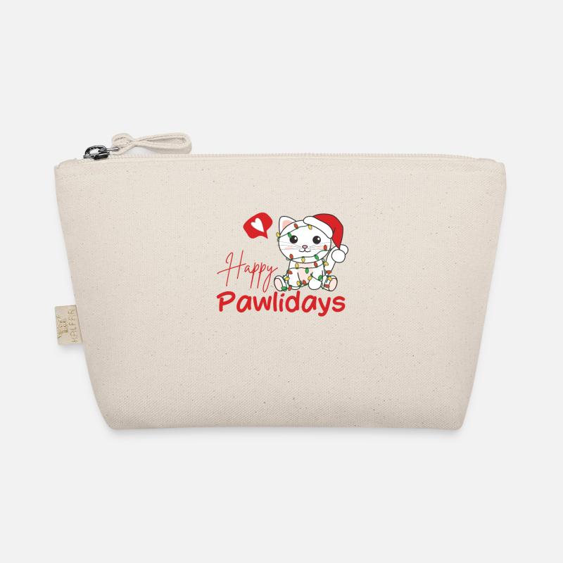 Chat Noël Chats mignons Joyeux Pawlidays Trousse biologique
