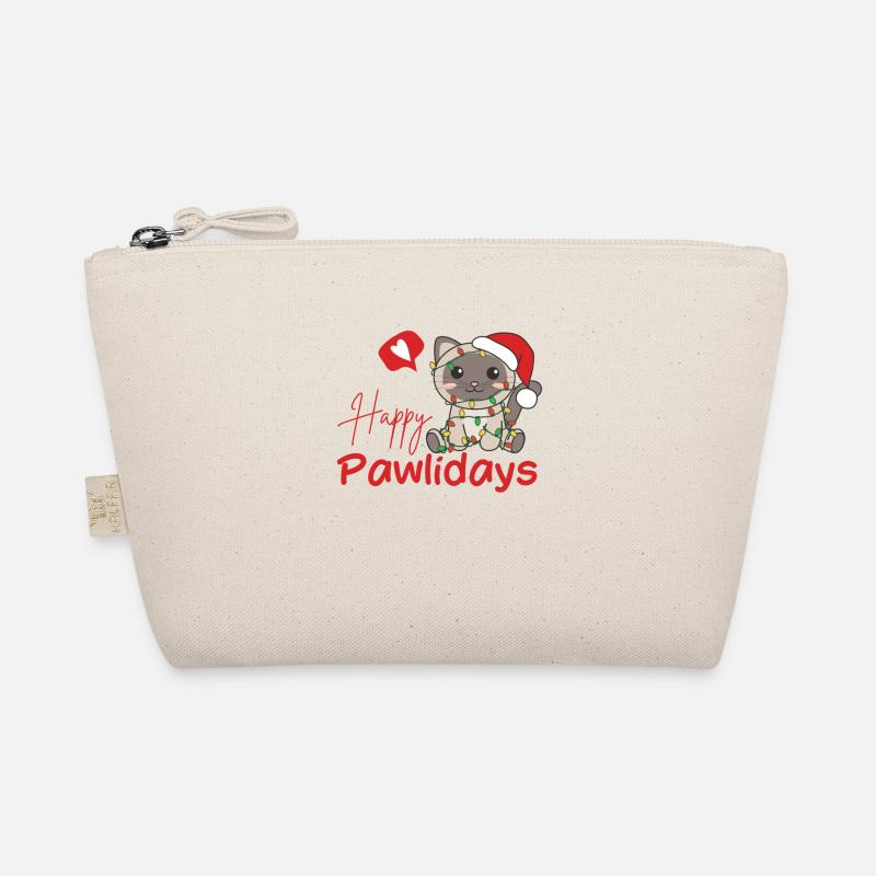 Chat Noël Chats mignons Joyeux Pawlidays Trousse biologique