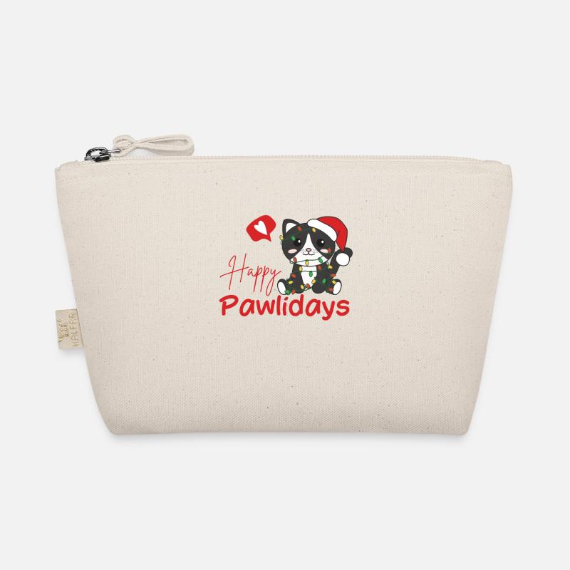 Chat Noël Chats mignons Joyeux Pawlidays Trousse biologique