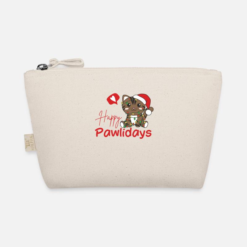 Chat Noël Chats mignons Joyeux Pawlidays Trousse biologique