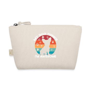 My dog thinks I'm a great retro - Organic Pouch - nature - Front