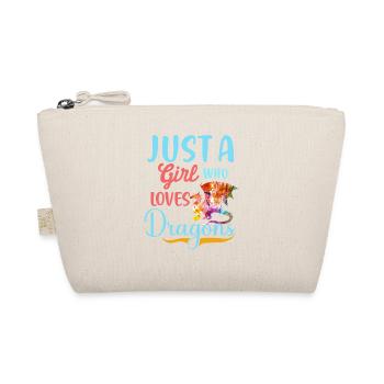 Only a girl who loves dragons, dragons are g - Organic Pouch - nature - Front